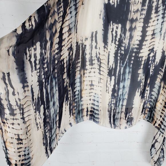 Tempo Paris Blouse Top Size S/M Silk Blend Pullover Lined Relaxed Overlay Italy - Picture 6 of 12